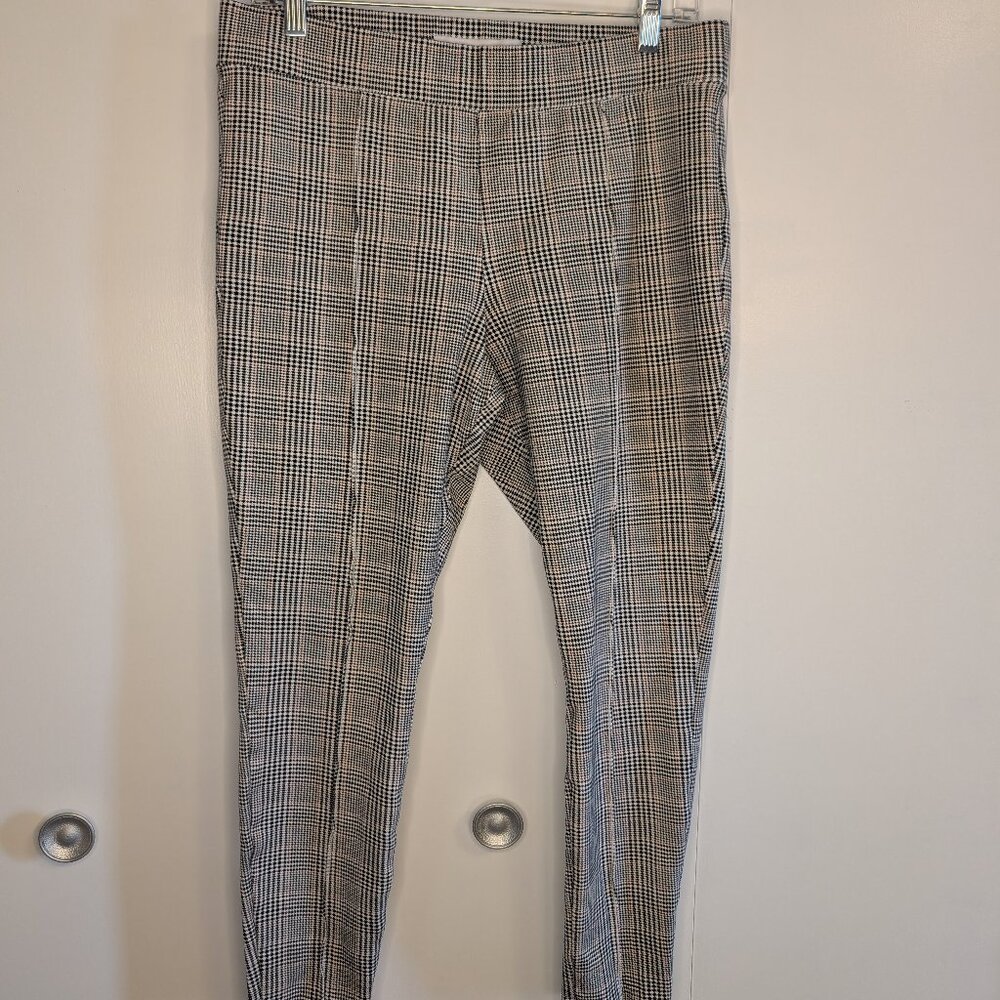 GUC OLD NAVY Houndstooth Plaid Stevie High Rise Pants SZ L